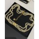 Chanel 24A Haute Couture Button Double-C Pearl Waist Chain