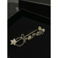 Chanel 25B Hollow Letter & Star Crystal Brooch