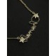 Chanel 25B Hollow Letter & Star Crystal Necklace
