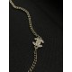 Chanel 25B Hollow Letter & Star Crystal Necklace