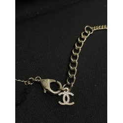 Chanel 25B Hollow Letter & Star Crystal Necklace