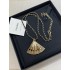 Chanel 25K Vintage Fan Pendant Necklace