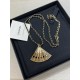 Chanel 25K Vintage Fan Pendant Necklace