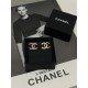 Chanel 25K Vintage Logo Stud Earrings with Crystal Edge