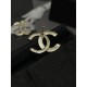 Chanel 25K Vintage Logo Stud Earrings with Crystal Edge