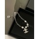 Chanel 25S Silver Star Charm Bracelet