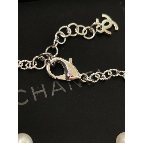 Chanel 25S Silver Star Charm Bracelet