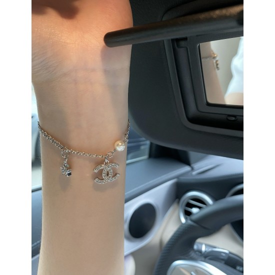 Chanel 25S Silver Star Charm Bracelet