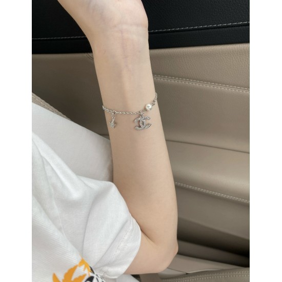Chanel 25S Silver Star Charm Bracelet