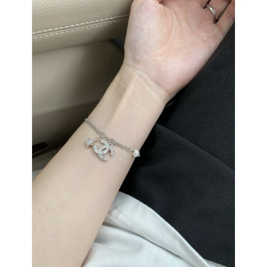 Chanel 25S Silver Star Charm Bracelet