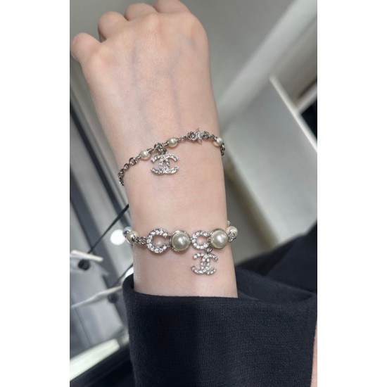 Chanel 25S Silver Star Charm Bracelet