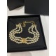 Chanel 24B Triple-Layer Pearl CC Vintage Choker Necklace