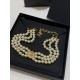 Chanel 24B Triple-Layer Pearl CC Vintage Choker Necklace
