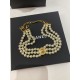 Chanel 24B Triple-Layer Pearl CC Vintage Choker Necklace