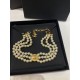 Chanel 24B Triple-Layer Pearl CC Vintage Choker Necklace