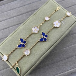 VCA Lucky Alhambra Multi-Motif Bracelet | Butterfly, Leaf & Flower