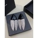 Saint Laurent Crystal Articulated Geometric Clip On Earrings Silver Black
