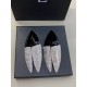 Saint Laurent Crystal Articulated Geometric Clip On Earrings Silver Black