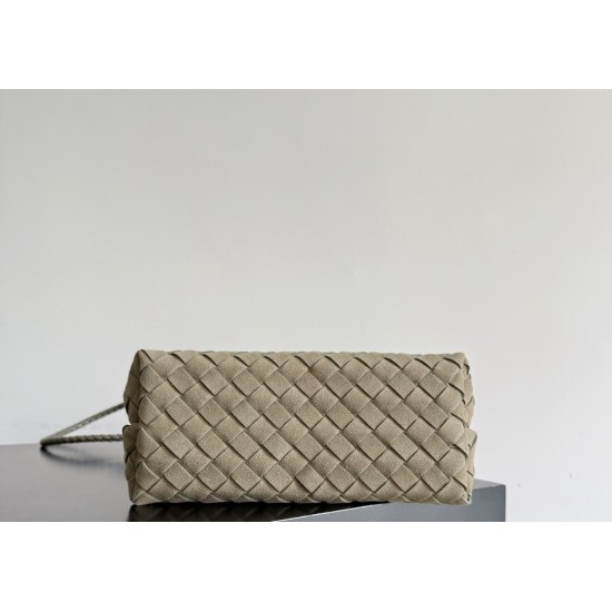 B*V Andiamo Small — Hand-Woven Top Handle Bag (Cypress Green)