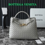 Bottega Veneta Medium Andiamo Bag - Grey - Intrecciato Nappa Leather Tote