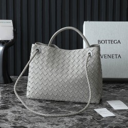Bottega Veneta Medium Andiamo Bag - Grey - Intrecciato Nappa Leather Tote