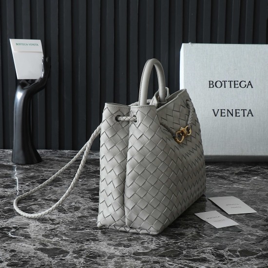 Bottega Veneta Medium Andiamo Bag - Grey - Intrecciato Nappa Leather Tote
