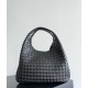 B*V Campana Large Double-Sided Woven Leather Shoulder Bag - Black