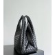 B*V Campana Large Double-Sided Woven Leather Shoulder Bag - Black