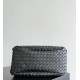 B*V Campana Large Double-Sided Woven Leather Shoulder Bag - Black