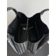 B*V Campana Large Double-Sided Woven Leather Shoulder Bag - Black
