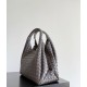 B*V Campana Large Double-Sided Woven Leather Shoulder Bag - Brown
