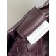 B*V Campana Large Double-Sided Woven Leather Shoulder Bag - Burgundy