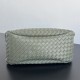 B*V Campana Large Double-Sided Woven Leather Shoulder Bag - Green