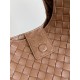 B*V Campana Large Double-Sided Woven Leather Shoulder Bag - Hazelnut Brown