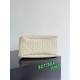 B*V Campana Large Double-Sided Woven Leather Shoulder Bag - White