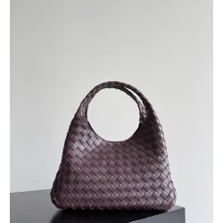 B*V Campana Small Double-Sided Woven Leather Shoulder Bag - Burgundy