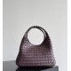 B*V Campana Small Double-Sided Woven Leather Shoulder Bag - Burgundy