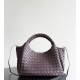 B*V Campana Small Double-Sided Woven Leather Shoulder Bag - Burgundy
