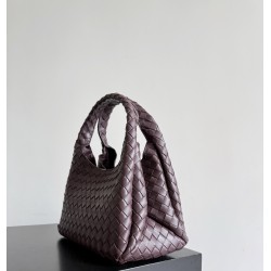 B*V Campana Small Double-Sided Woven Leather Shoulder Bag - Burgundy