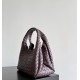 B*V Campana Small Double-Sided Woven Leather Shoulder Bag - Burgundy