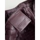 B*V Campana Small Double-Sided Woven Leather Shoulder Bag - Burgundy
