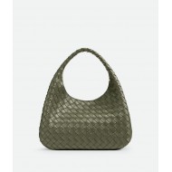 B*V Campana Small Double-Sided Woven Leather Shoulder Bag - Green