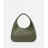 B*V Campana Small Double-Sided Woven Leather Shoulder Bag - Green