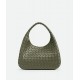 B*V Campana Small Double-Sided Woven Leather Shoulder Bag - Green
