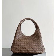 B*V Campana Small Double-Sided Woven Leather Shoulder Bag - Hazelnut Brown