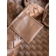 B*V Campana Small Double-Sided Woven Leather Shoulder Bag - Hazelnut Brown