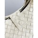 B*V Campana Small Double-Sided Woven Leather Shoulder Bag - White