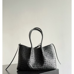 B*V Pinacoteca Medium — Hand-Woven Reversible Tote- Black