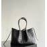 B*V Pinacoteca Medium — Hand-Woven Reversible Tote- Black