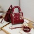 Dior Patent Cannage Mini Lady Dior Red in Golden Hardware [Budget Edition]